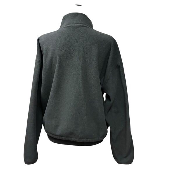 PINK Victoria's Secret Women’s Black Fleece Pullover 1/2 Zip Drawstring - Picture 4 of 8